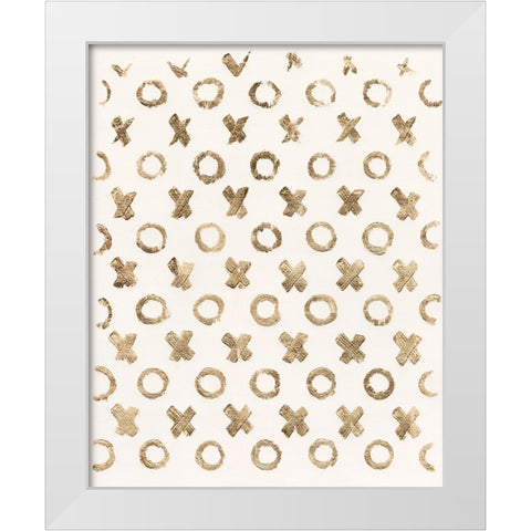 Gilded Kisses I White Modern Wood Framed Art Print by Vision Studio