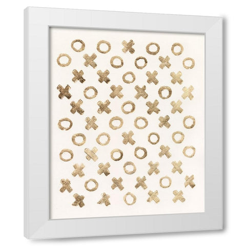 Gilded Kisses II White Modern Wood Framed Art Print by Vision Studio