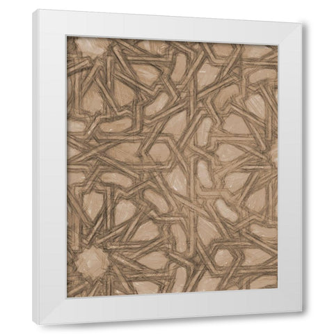 Ornamental Design I White Modern Wood Framed Art Print by Saunders, Alonzo