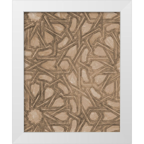 Ornamental Design I White Modern Wood Framed Art Print by Saunders, Alonzo