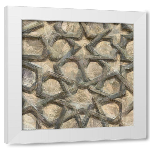 Ornamental Design III White Modern Wood Framed Art Print by Saunders, Alonzo