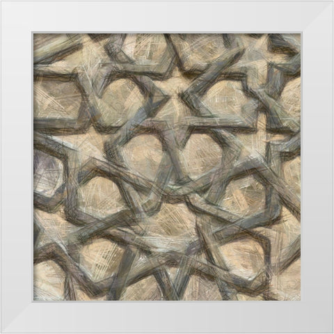 Ornamental Design III White Modern Wood Framed Art Print by Saunders, Alonzo