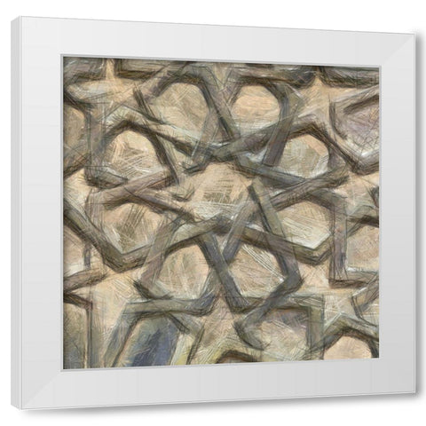 Ornamental Design IV White Modern Wood Framed Art Print by Saunders, Alonzo