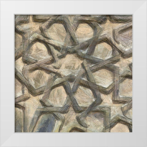 Ornamental Design IV White Modern Wood Framed Art Print by Saunders, Alonzo