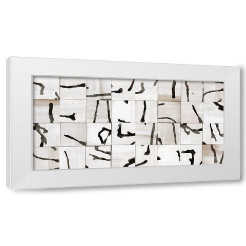 Custom Neutral Subtext III White Modern Wood Framed Art Print by Stramel, Renee W.