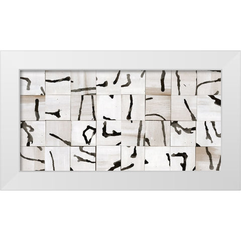 Custom Neutral Subtext III White Modern Wood Framed Art Print by Stramel, Renee W.