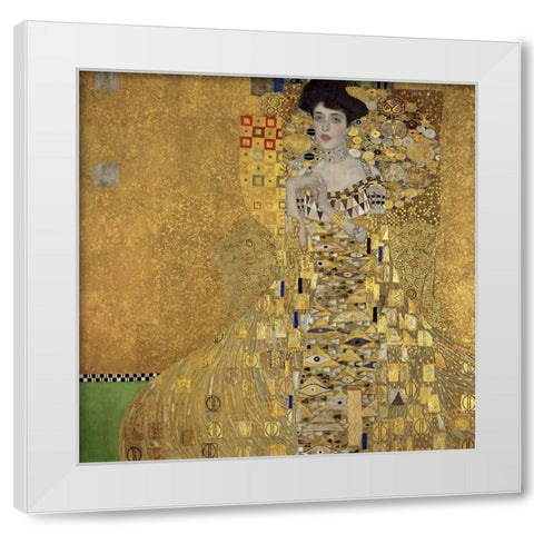Portrait of Adele Bloch-Bauer I White Modern Wood Framed Art Print by Klimt, Gustav