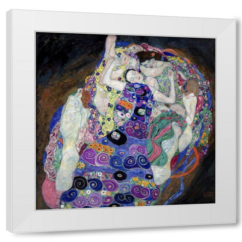 The Virgin White Modern Wood Framed Art Print by Klimt, Gustav