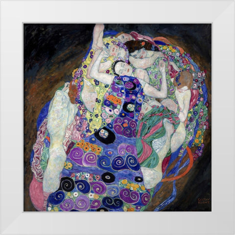 The Virgin White Modern Wood Framed Art Print by Klimt, Gustav