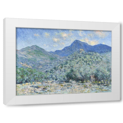 Valle Buona White Modern Wood Framed Art Print by Monet, Claude