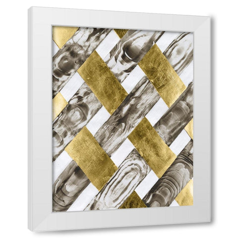 End Grain Weave I White Modern Wood Framed Art Print by Lam, Vanna