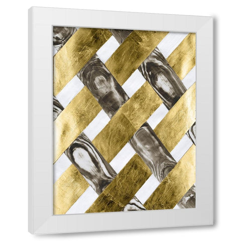 End Grain Weave II White Modern Wood Framed Art Print by Lam, Vanna