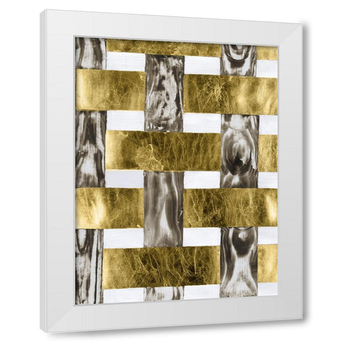 End Grain Weave III White Modern Wood Framed Art Print by Lam, Vanna