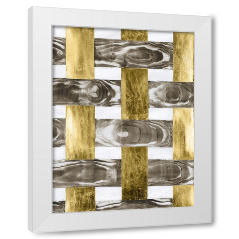 End Grain Weave IV White Modern Wood Framed Art Print by Lam, Vanna