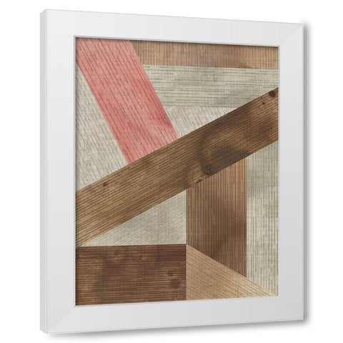 Texture Puzzle I White Modern Wood Framed Art Print by Vess, June Erica