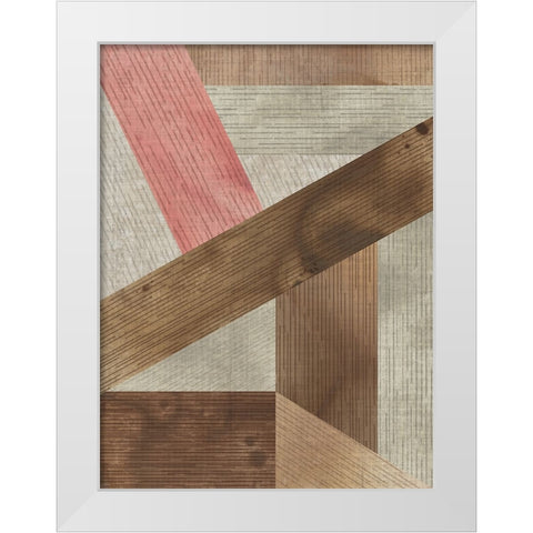 Texture Puzzle I White Modern Wood Framed Art Print by Vess, June Erica