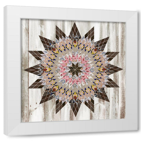 Rustic Quilt I White Modern Wood Framed Art Print by Wang, Melissa