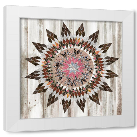 Rustic Quilt II White Modern Wood Framed Art Print by Wang, Melissa