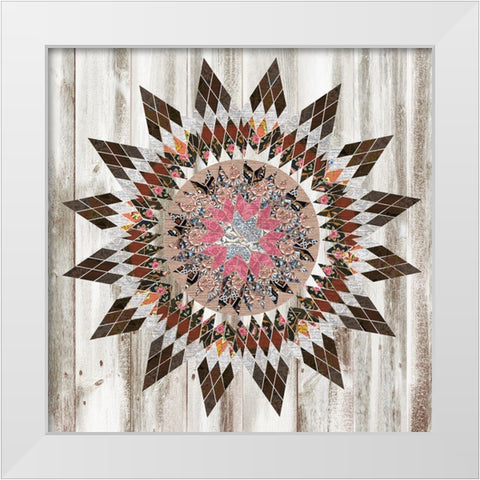 Rustic Quilt II White Modern Wood Framed Art Print by Wang, Melissa
