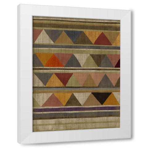 Multicolored Tapestry I White Modern Wood Framed Art Print by Zarris, Chariklia