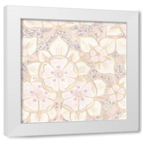 Parisian Nouveau Floral II White Modern Wood Framed Art Print by Vess, June Erica