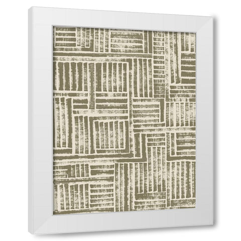 Earth Puzzle II White Modern Wood Framed Art Print by Vess, June Erica
