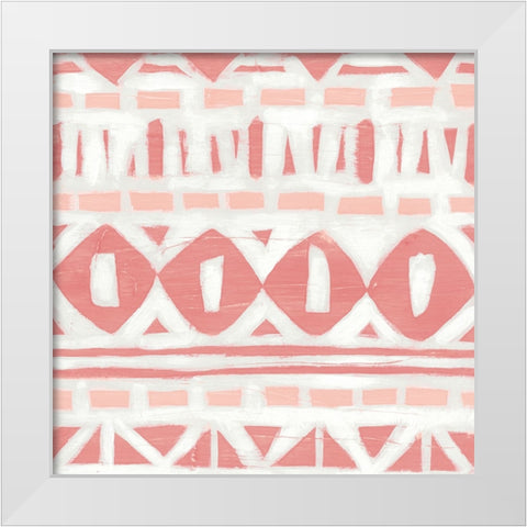 Blush Loom I White Modern Wood Framed Art Print by Vess, June Erica