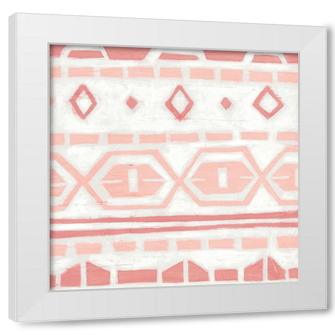 Blush Loom II White Modern Wood Framed Art Print by Vess, June Erica