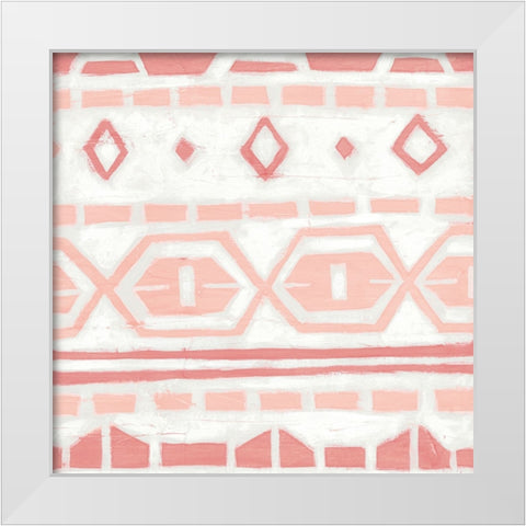 Blush Loom II White Modern Wood Framed Art Print by Vess, June Erica