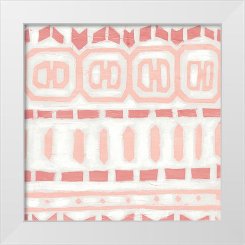 Blush Loom III White Modern Wood Framed Art Print by Vess, June Erica