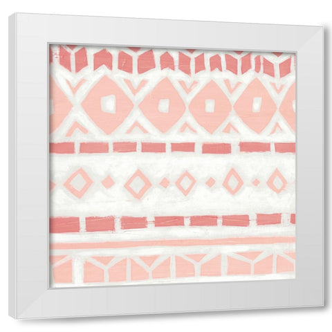 Blush Loom IV White Modern Wood Framed Art Print by Vess, June Erica