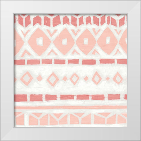 Blush Loom IV White Modern Wood Framed Art Print by Vess, June Erica