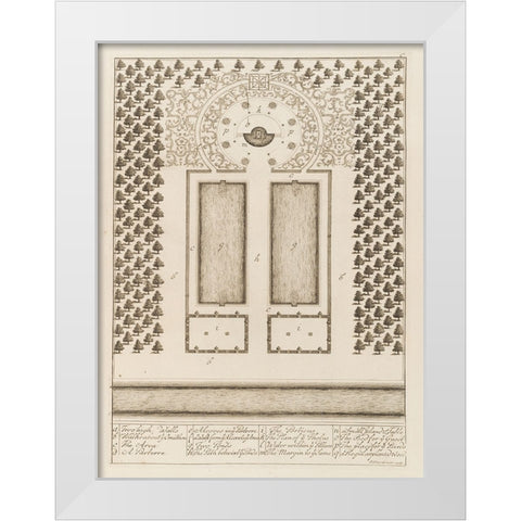 Antiquities of Pola, Ancient Blueprints II White Modern Wood Framed Art Print by Unknown
