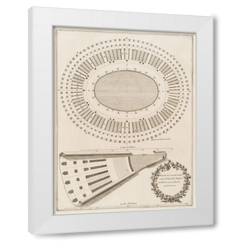 Antiquities of Pola, Ancient Blueprints VII White Modern Wood Framed Art Print by Unknown