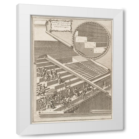 Antiquities of Pola, Ancient Blueprints X White Modern Wood Framed Art Print by Unknown