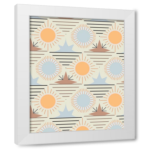 Sunrise Passage II White Modern Wood Framed Art Print by Wang, Melissa