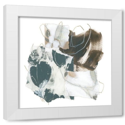 Cortar II White Modern Wood Framed Art Print by Vess, June Erica