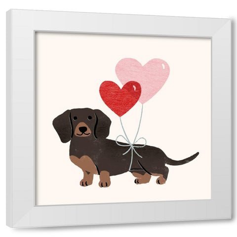 Little Legs Big Heart IV White Modern Wood Framed Art Print by Barnes, Victoria
