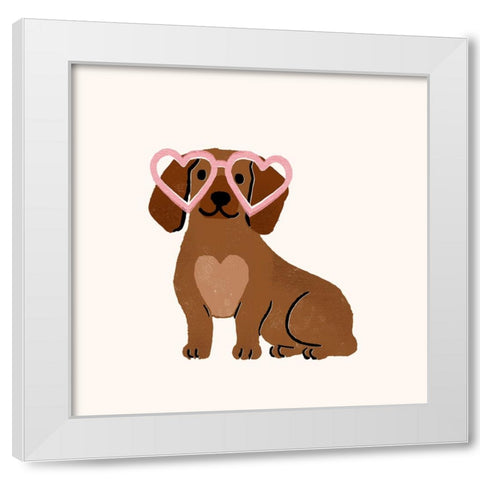 Little Legs Big Heart VI White Modern Wood Framed Art Print by Barnes, Victoria