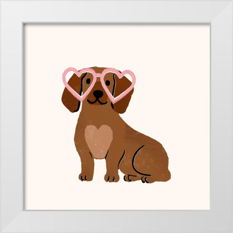 Little Legs Big Heart VI White Modern Wood Framed Art Print by Barnes, Victoria