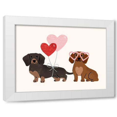 Little Legs Big Heart VII White Modern Wood Framed Art Print by Barnes, Victoria