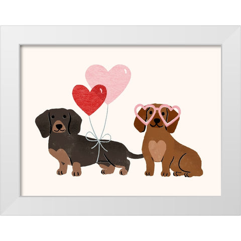 Little Legs Big Heart VII White Modern Wood Framed Art Print by Barnes, Victoria