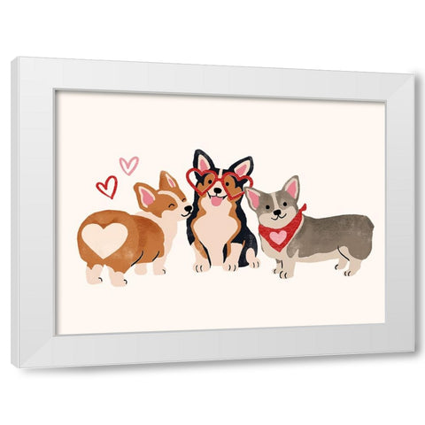 Little Legs Big Heart VIII White Modern Wood Framed Art Print by Barnes, Victoria