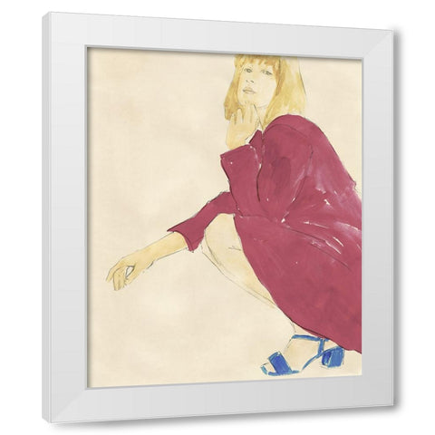 Fashion Maven IV White Modern Wood Framed Art Print by Barnes, Victoria