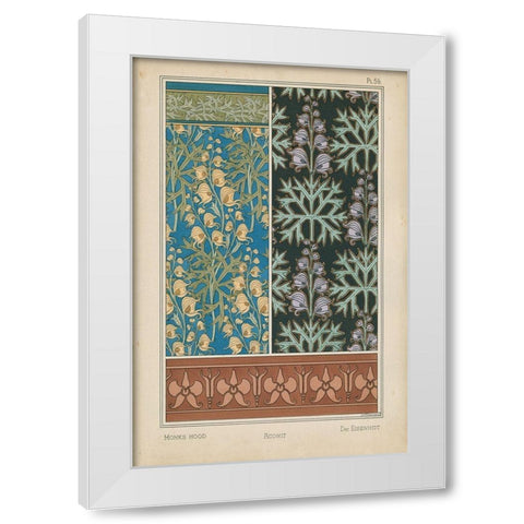 Nouveau Floral Design III White Modern Wood Framed Art Print by Vision Studio