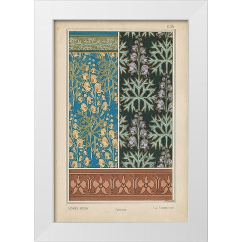 Nouveau Floral Design III White Modern Wood Framed Art Print by Vision Studio