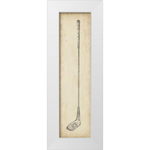 Vintage Golf Clubs IV White Modern Wood Framed Art Print by Harper, Ethan