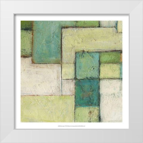 Green Space IV White Modern Wood Framed Art Print by Crawford, Beverly