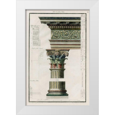 The Corinthian Order White Modern Wood Framed Art Print by Richardson
