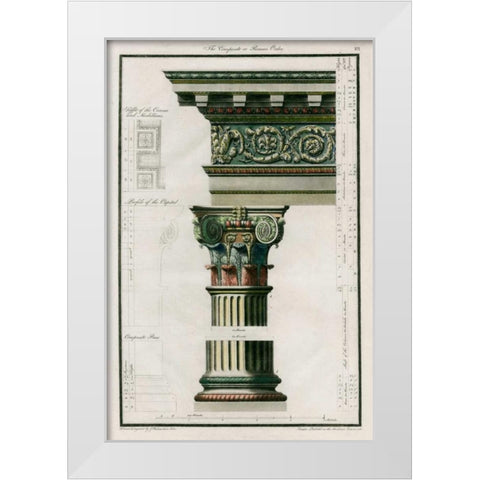 The Composite Order White Modern Wood Framed Art Print by Richardson